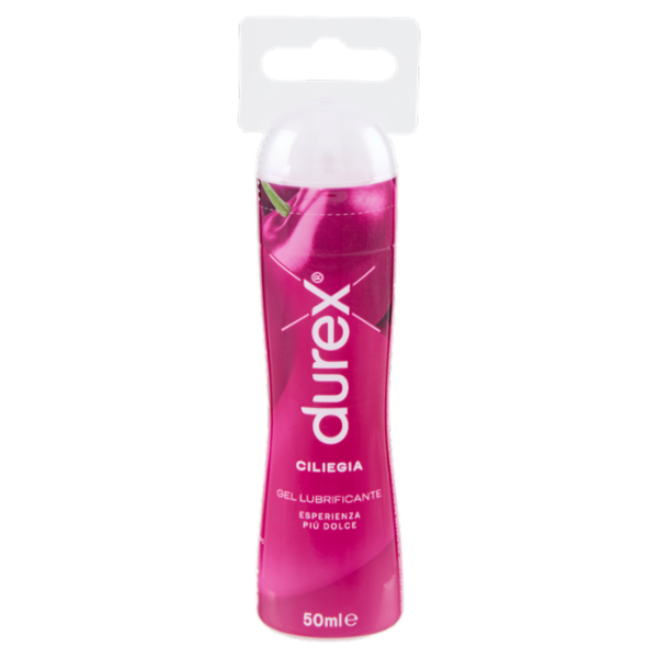 Durex Gel Very Cherry Lubrificante Intimo a Base d'Acqua, Aromatizzato alla ciliegia, 50 ml