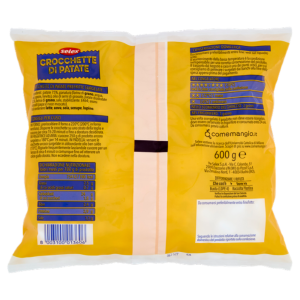 Selex Crocchette di Patate Surgelate 600 g