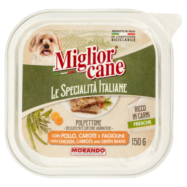 Migliorcane Le Specialità Italiane Polpettone con Pollo, Carote e Fagiolini 150 G