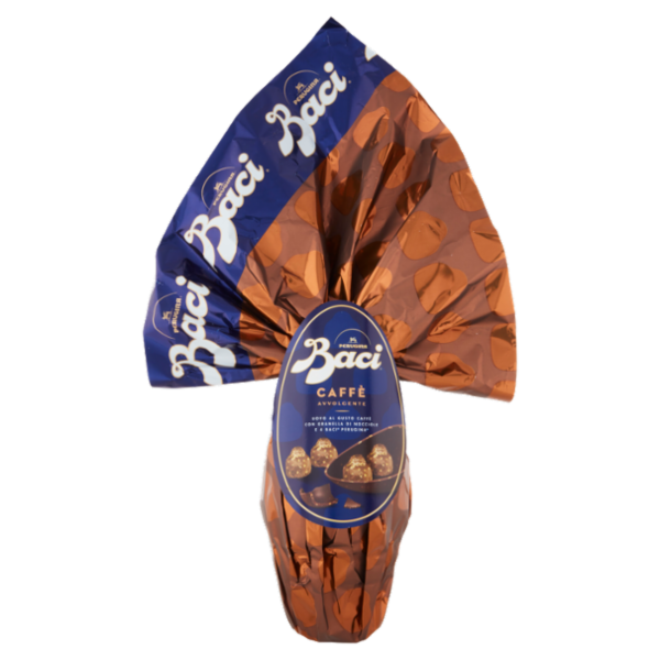 BACI PERUGINA Uovo Pasqua Cioccolato Fondente al Caffè con 4 Cioccolatini 265g