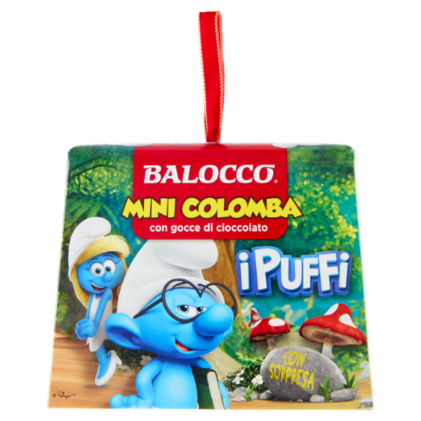 Balocco Mini Colomba con gocce di cioccolato i Puffi 100 g