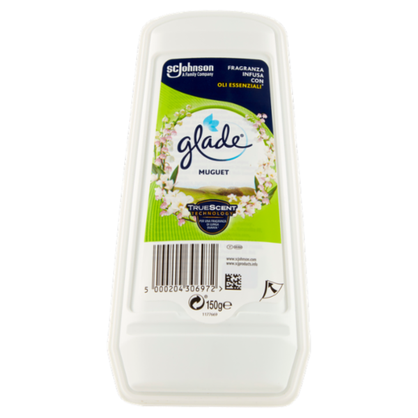 Glade Assorbiodori, Profumatore per la Casa e Armadi, Fragranza Mughetto 150g
