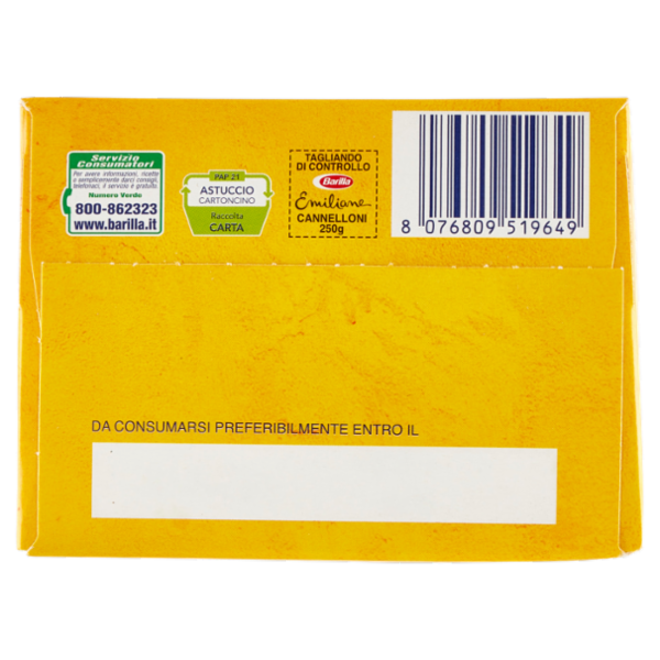 Barilla Emiliane Cannelloni Pasta all'Uovo 250 g