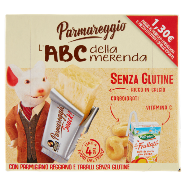 Parmareggio l'ABC della merenda con Parmigiano Reggiano e Taralli Senza Glutine
