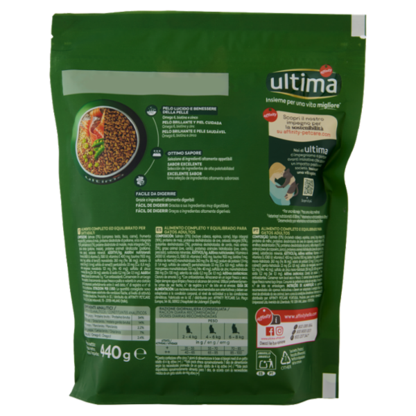 ultima Cat Adulto 1-10 Anni con Salmone 440 g