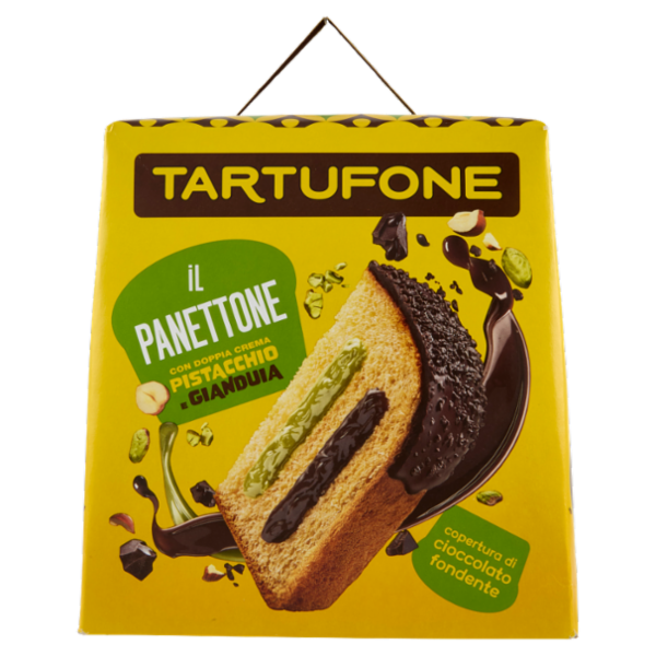 Tartufone il Panettone con Doppia Crema Pistacchio e Gianduia 800 g