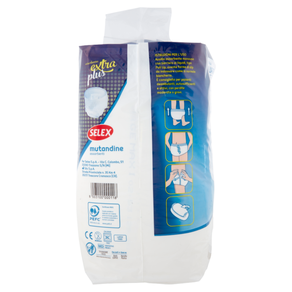 Selex Mutandine Assorbenti Pants Extra Plus Misura Large 8 pezzi