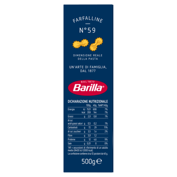 Barilla Pasta Farfalline n.59 500g