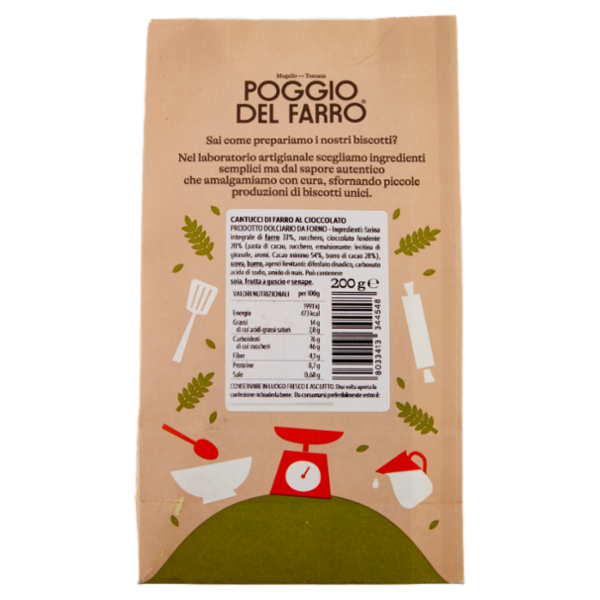 Poggio del Farro Cantucci di Farro con Cioccolato 200 g