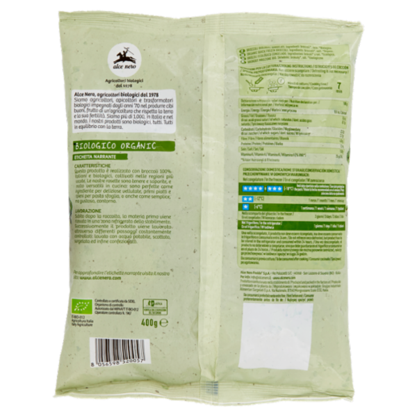 alce nero Broccoli Surgelati 400 g