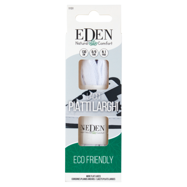Eden Natural Comfort Lacci Piatti Larghi 130 cm 8/9 Fori 1 Paio