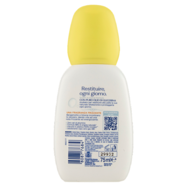 Neutro Roberts Fresco Bergamotto e Zenzero 75 ml