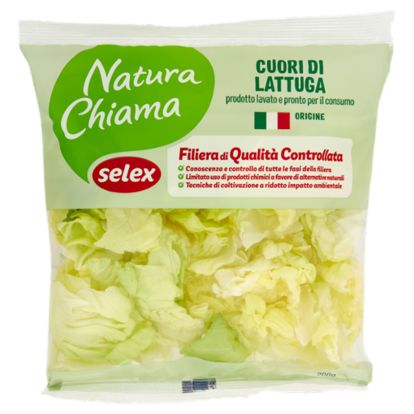 Selex Natura Chiama Cuori di Lattuga Lavati e Pronti per il Consumo 200 g