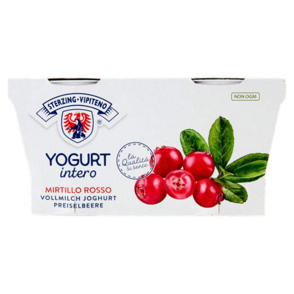 Sterzing Vipiteno Yogurt intero Mirtillo Rosso 2 x 125 g
