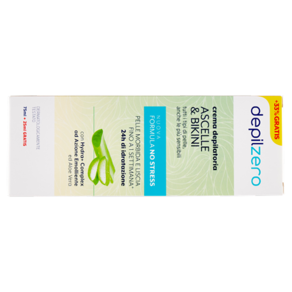 depilzero crema depilatoria Ascelle & Bikini 75 ml + 25 ml Gratis