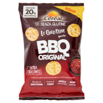 Céréal Senza Glutine Le Gallettine Gusto BBQ, Fonte Di Fibre, Ricche Di Proteine, Non Fritte - 60g