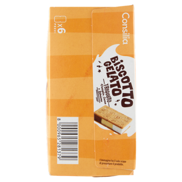 Consilia 6 Biscotti Ripieni di Gelato Trigusto 480 g