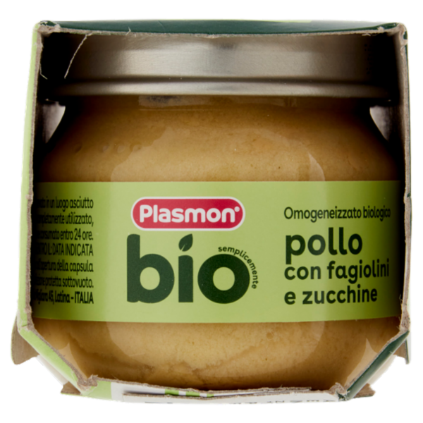 Plasmon semplicemente bio pollo con fagiolini e zucchine 2 x 80 g
