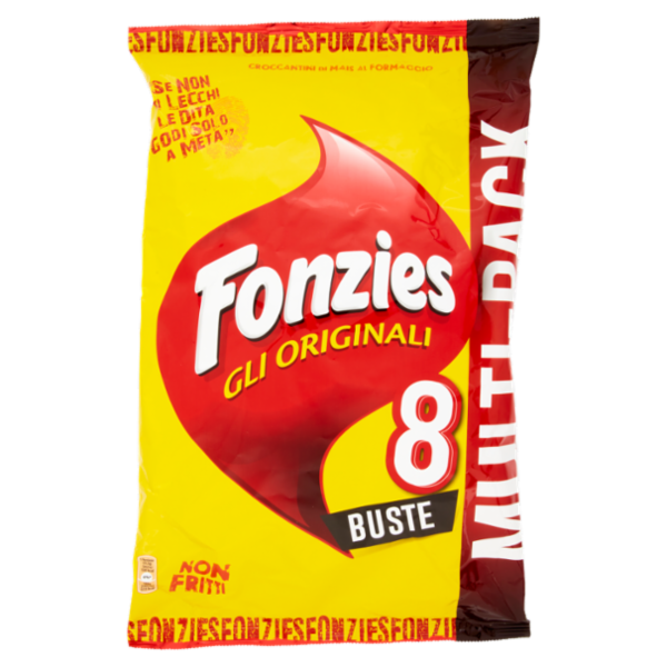 Fonzies Gli Originali Croccantini di Mais al Formaggio Multipack 8 buste - 188g