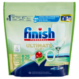 Finish Ultimate All In One 0% Pastiglie Lavastoviglie 25 Lavaggi 317,5 g