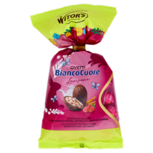 Witor's Ovetti BiancoCuore Lampone Cioccolato Al Latte Con Granella Di Lampone 210 g