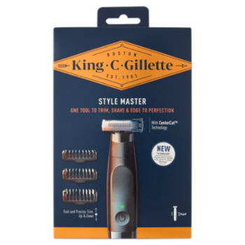 King C Gillette Style Master Rasoio Elettrico Con 3 Pettini