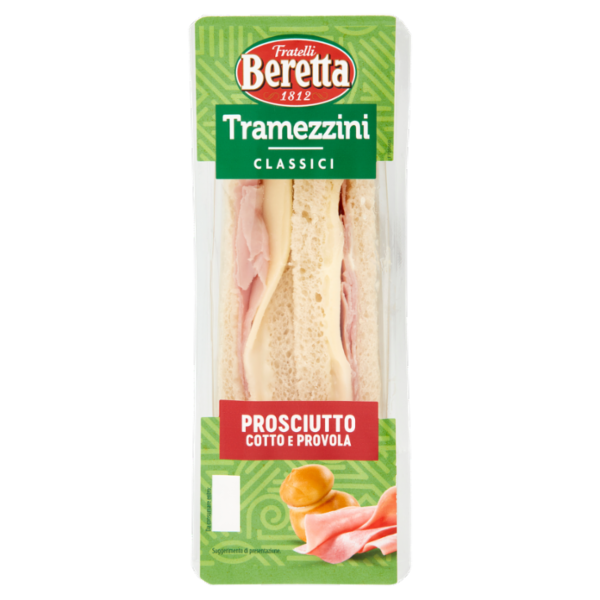 Fratelli Beretta Tramezzini Classici Prosciutto Cotto e Provola 140 g