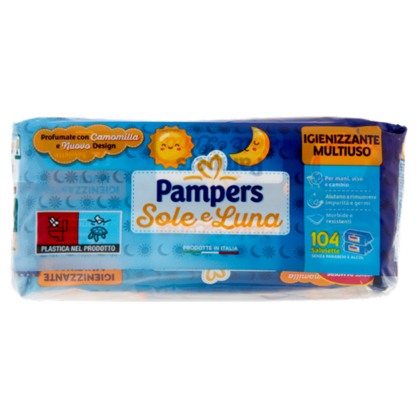 Pampers Sole e Luna Salviette 104 pz