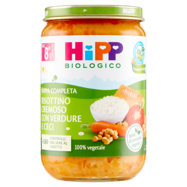 HiPP Biologico Risottino Cremoso con Verdure e Ceci 220 g
