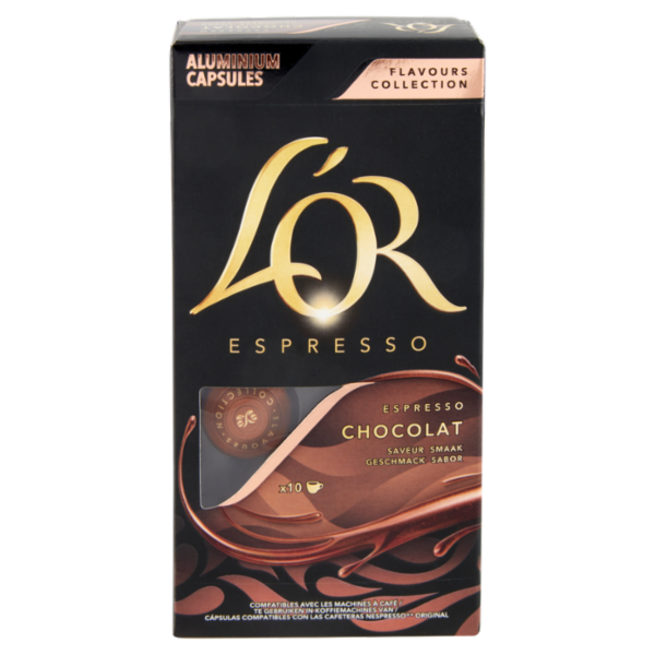 L'Or Espresso Flavours Collection Chocolat- 10 Caps Caffè Comp. Macchine Nespresso*® Original 52g