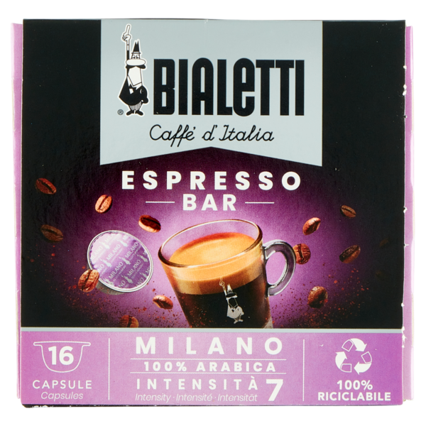 Bialetti Caffè d'Italia Espresso Bar Milano 16 Capsule 112 g
