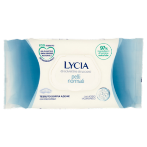 Lycia Salviettine Struccanti Pelli Normali Con Acido Ialuronico 60 Pz