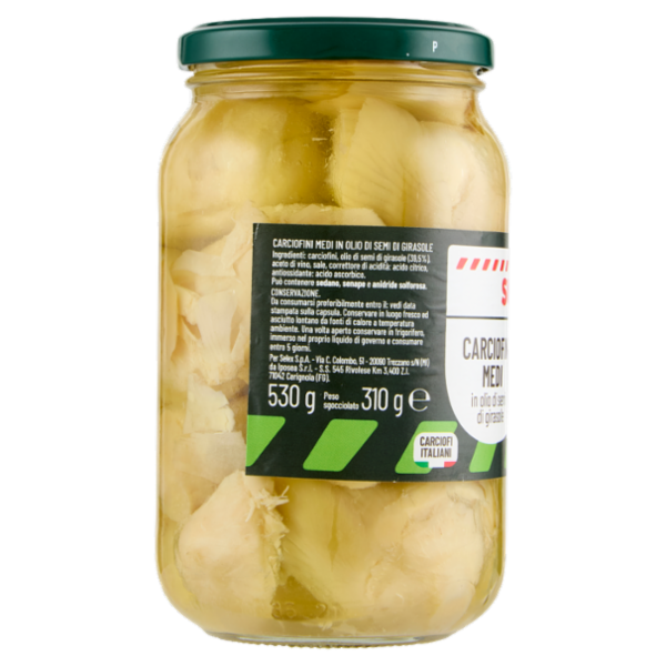 Sù Carciofini Medi in Olio di Semi di Girasole 530 g