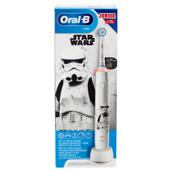 Oral-B Power Spazzolino Elettrico Ricaricabile Pro3 Junior Star Wars +6 anni