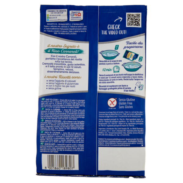 Riso Scotti i Regionali Risotto Carnaroli alla Lombarda Quattro Formaggi 200 g