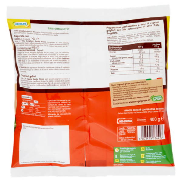 Orogel Gusto Ricco Tris Grigliato Surgelati 400 g