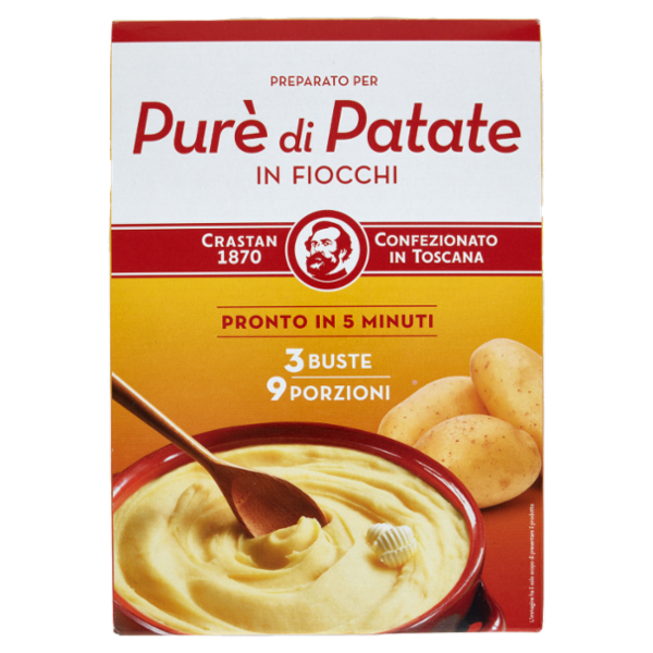 Crastan Preparato per Purè di Patate in Fiocchi 3 x 75 g