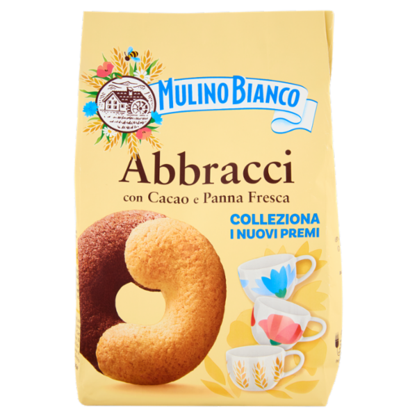 Mulino Bianco Abbracci Biscotti con Cacao e Panna Fresca 350g