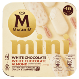 Magnum Mini White Chocolate White Chocolate Almond 6 Gelati 256,8 g