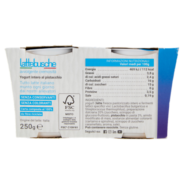 lattebusche yogurt Pistacchio 2 x 125 g