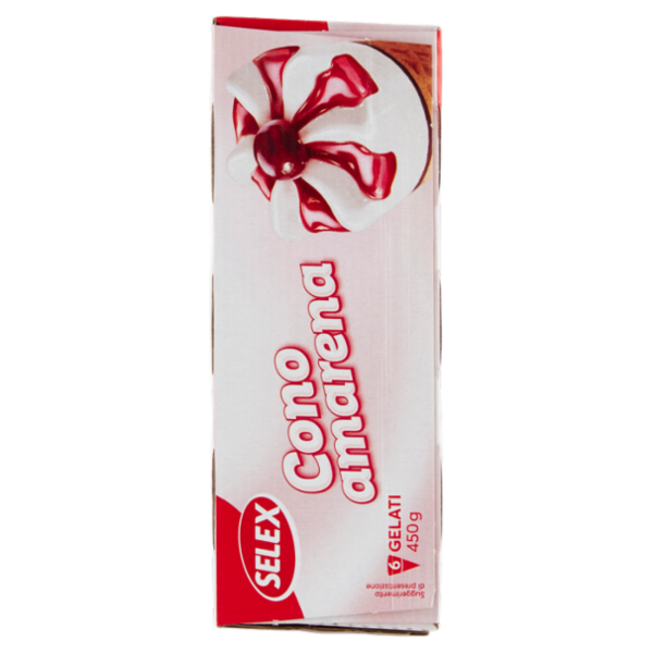 Selex 6 Coni di Gelato Vaniglia Variegati all'Amarena 450 g