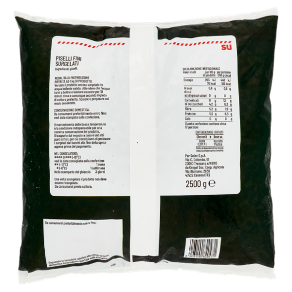 Sù Piselli Fini Surgelati 2,5 kg
