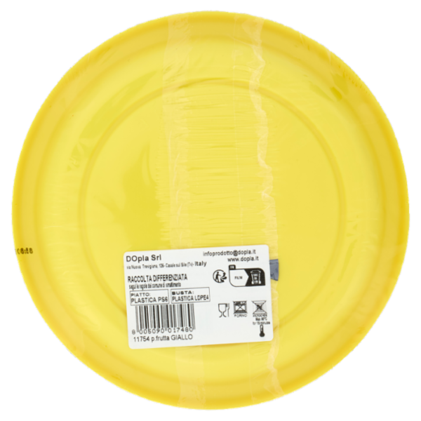DOpla Re-Usable Piatti frutta Ø 170mm Giallo 25 pz