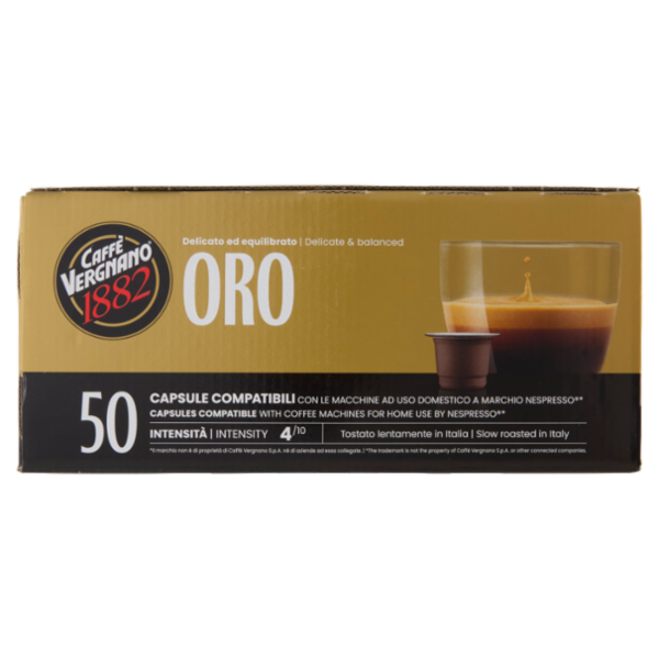 Caffè Vergnano 1882 Oro Capsule Compatibili Nespresso* 50 x 5 g
