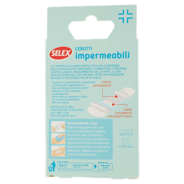 Selex Cerotti Antiacqua 2 Formati 20 pezzi