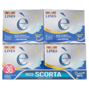 Lines è Assorbenti Notte Con Ali 4 x 9 Pz