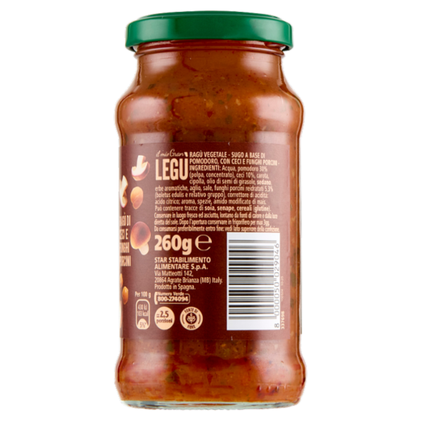 Star il mio Gran Legù Ragù di Ceci e Funghi Porcini 260 g