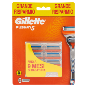 Gillette Lamette Di Ricambio Per Rasoio Da Uomo Fusion5, 6 Ricariche