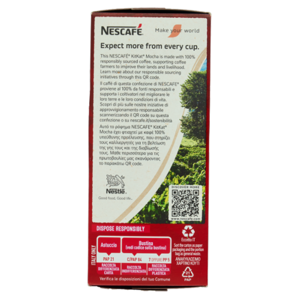NESCAFÉ KitKat Mocha Caffè Solubile con Latte e Cacao 7 Bustine 21g