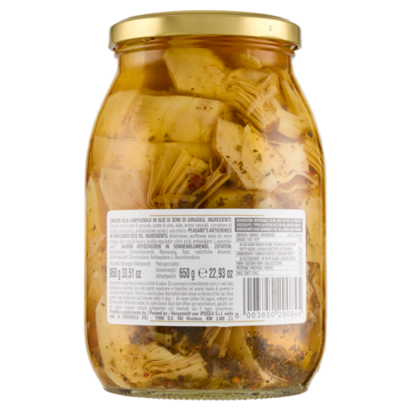 Iposea Carciofi alla campagnola in olio di semi di girasole 950 g